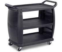 Carlisle CC203603 - Bussing and Transport Cart - (3) Textured Shelves - 36"Wx18"Dx38"H