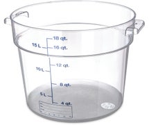 Carlisle 1076807 StorPlus Round Food Storage Container 18 qt, Clear