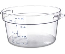 Carlisle 1076707 StorPlus Round Food Storage Container, 12 qt, Clear