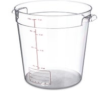 Carlisle 1076607 StorPlus Round Food Storage Container 8 qt, Clear