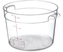 Carlisle 1076507 StorPlus Round Food Storage Container, 6 Qt, Clear