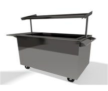 Value Series Stainless Steel Breakfast Cart - Overshelf and End Shelf - 5" Casters and Push Bar for Easy Mobility