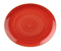 Churchill China SWHSEV101 Stonecast Evolve Coupe Plate 10.25", CS of 12/EA, Berry Red
