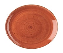 Churchill China SWHSEV121 Stonecast Barley White Coupe Evolve Plate 12", CS of 6/EA, Spiced Orange