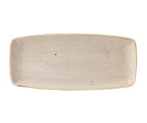 Churchill China SNMSOP141 Stonecast X Squared Oblong Plate 13.75", CS of 6/EA, Nutmeg Cream