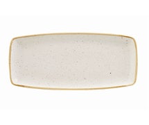 Churchill China SWHSOP141 Stonecast Barley White X Squared Oblong Plate 13.75", CS of 6/EA, Barley White