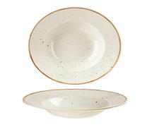 Churchill China SWHSVWBM1 - Stonecast Barley White Profile Wide Rim Bowl Med 9.4", CS of 12/EA, Barley White