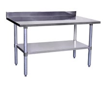 Kratos 24"x36" 18 Gauge 304 Stainless Steel Worktable w/ 4" Backsplash and Undershelf