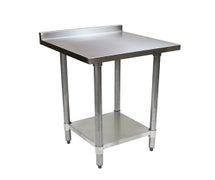 Kratos 24"x24" 18 Gauge 430 Stainless Steel Worktable w/ 2" Backsplash and Undershelf