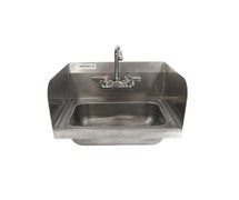 Kratos 17"x15"  Hand Sink with Gooseneck Faucet and 7-3/4 Side Splashes, 14"Wx10"Dx5"H Bowl