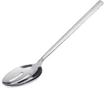 Carlisle 60201 Terra Slotted Serving Spoon, 12"L, Hammered Stainless Steel