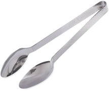 Carlisle 60211 Terra Serving Tongs, 12" Long, Hammered Stainless Steel