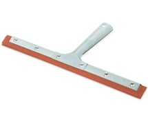 Carlisle 4102700 Double-Blade Rubber Squeegee with Zink Plated Handle, 12" Wide, Red