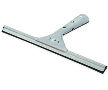 Carlisle 4007000 Flo-Pac Single-Blade Rubber Window Squeegee with Zinc Plated Steel Handle, 12" Wide, Case of 12