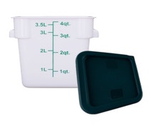 CenPro 4 Qt. White Square Food Storage Container Kit with Lids - 24/Pack