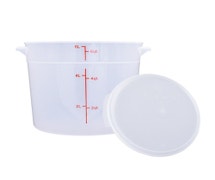 CenPro 6 Qt. Translucent Round Food Storage Container Kit with Lids - 24/Pack