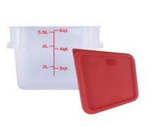 CenPro 6 Qt. Translucent Square Food Storage Container Kit with Lids - 24/Pack