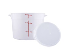 CenPro 6 Qt. White Round Food Storage Container Kit with Lids - 24/Pack