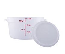 CenPro 12 Qt. Translucent Round Food Storage Container Kit with Lids - 12/Pack