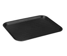 CenPro 10"x14" Black Plastic Cafeteria Food Tray - 12/Pack