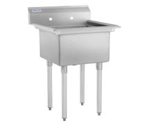 Kratos 23" 18-Gauge Stainless Steel One Compartment Sink - 18"x18"x12" Bowl