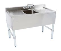 Kratos 1 Bowl Underbar Compartment Sink w/ Faucet and 2 Drainboards - 36"x18.75"