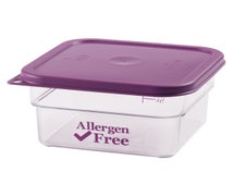 Cambro 2SFSCW441 2QT Allergen-Free Clear Graduated Camsquare