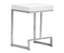 Zuo Modern 300049 Darwen Counter Stool, White, 2/Each