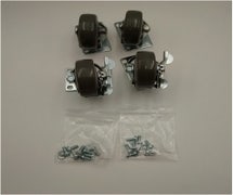 Glastender C-4X4-1/8 - Casters for Front Serviced Coolers - 4-1/8" Diam. - Set of 4