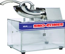 MainEvent 30Y-005 Snow Cone Machine with Acrylic Cabinet, Processes Up To 400 lbs. of Ice/Hour