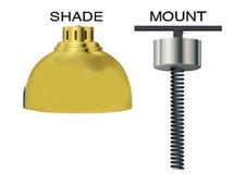 Warmer Lamp - Retractable Mount for Track Bar, Shade B Style,  9-1/2"Diam.x8-1/2"Diam., None