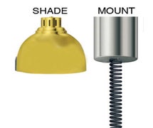 Warmer Lamp - Retractable Mount, Shade B Style, 9-1/2"Diam.x8-1/2"Diam., Remote