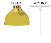 Warmer Lamp - Cord Mount for Track Bar, Shade B Style, 9-1/2"Diam.x8-1/2"Diam., Lower