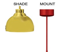 Hatco DL725SN - Warmer Lamp - Fixed Mount, Shade B Style, 250 Watts, Antique Copper, Remote Switch