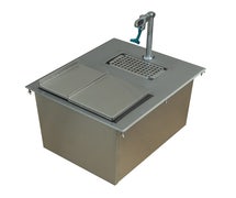 Kratos 21"x18" Stainless Steel Water Station with Ice Bin