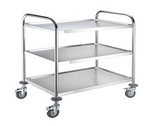 CenPro 33"x21" Knocked Down Stainless Steel Three-Shelf Utility Cart