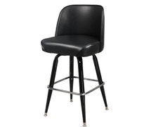 CenPro Black Barstool with 18" Bucket Swivel Seat