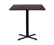 CenPro Table Set w/ Chairs, 36"x36" Top w/ 30"x30" Base, Bar Height, Black/Red Cross-Back Chairs