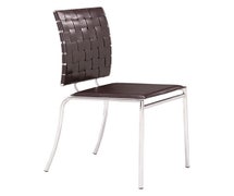 Zuo Modern 333010 Criss Cross Dining Chair, Espresso, 4/Set