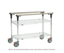 Metro MS1848-BRBR PrepMate MultiStation, 48", Brite Zinc Wire top and bottom shelves with Chrome posts