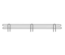 Metro L36N-4BL - Super Erecta Wire Shelf Ledge, Side or Back, 36"Wx4"H, Black