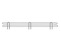 Metro L36N-4-DSG - Super Erecta Wire Shelf Ledge, Side or Back, 36"Wx4"H, Smoke