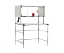 Metro EZHSE36W-KIT Super Erecta Hot Workstation with Enclosed Stainless Steel Heated Shelf, 24"x36"x64"