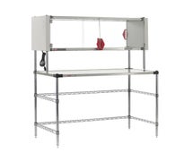 Metro EZHSE48W-KIT Super Erecta Hot Workstation with Enclosed Stainless Steel Heated Shelf, 24"x48"x64"