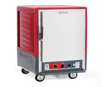 Metro C199-H4N - Proofing and Holding Cabinet - 44"H, Non-Adjustable Slide Spacing, 8 Pan Capacity, Red, Solid Door, Red