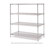 Metro EZ2460BR4 Super Erecta Shelving - 60"Wx24"D Brite Plated Zinc 4 Shelf Kit