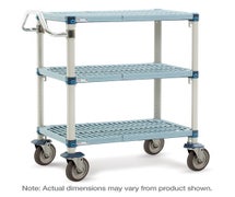 Metro MQUC1830G-35 MetroMax Q Utility Cart - 3 Shelves, 30"Wx18"D Shelf Size