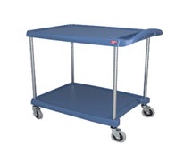 Metro MY2030-24BU myCart Two-Shelf Utility Cart, 300 lb. Capacity, Blue