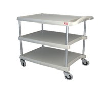 Metro MY2030-34G myCart Three-Shelf Utility Cart, 400 lb. Capacity, Gray