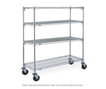 Metro A336EC - Super Erecta Adjustable Stem Caster Cart, 4 Shelf, 18"WX36"Dx67-7/8"H